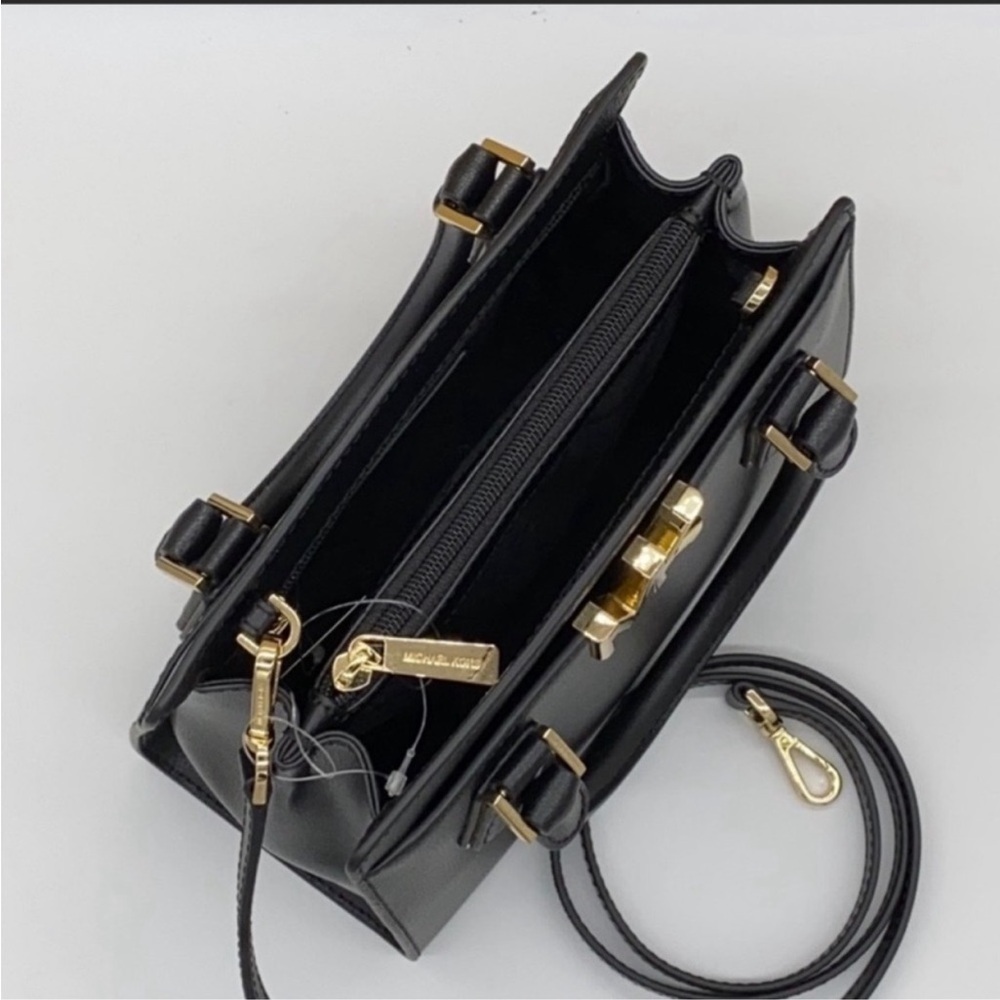 Michael Kors Mott Small Satchel Crossbody Black - Picture 9 of 12